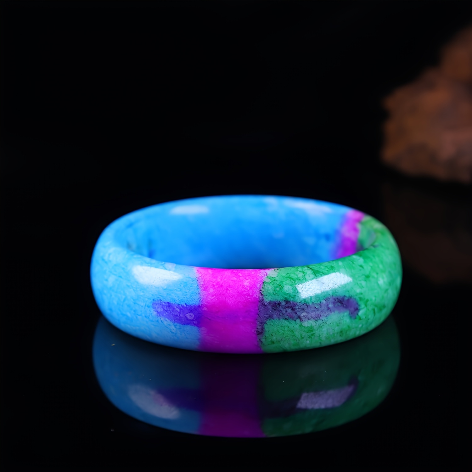 Wide Fashion Natural Stone Bracelet, Unisex Design